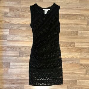 Max Studio Black Sleeveless Lace Mini Dress - size S